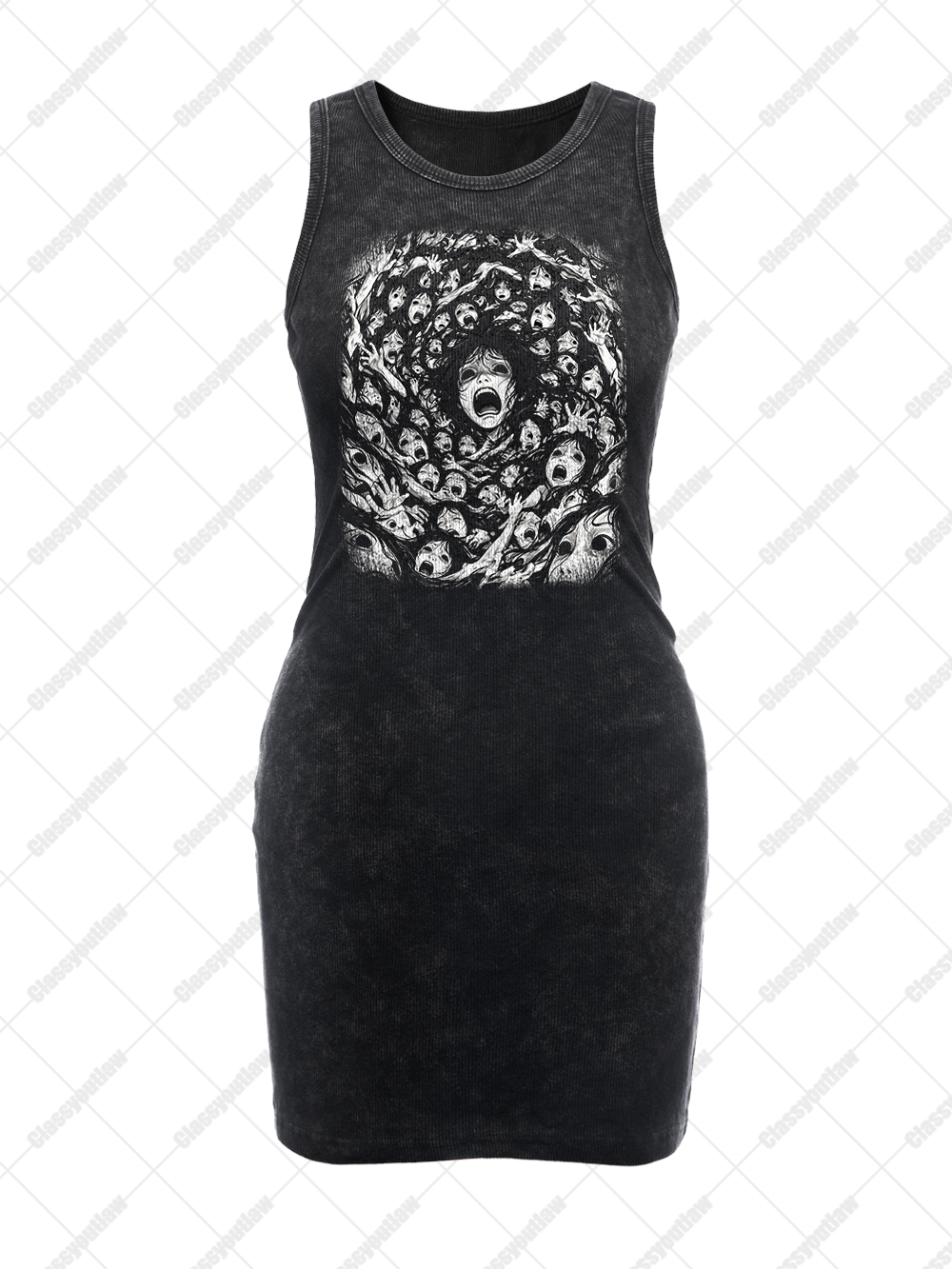 SOUL HORROR VINTAGE BODYCON TANK DRESS