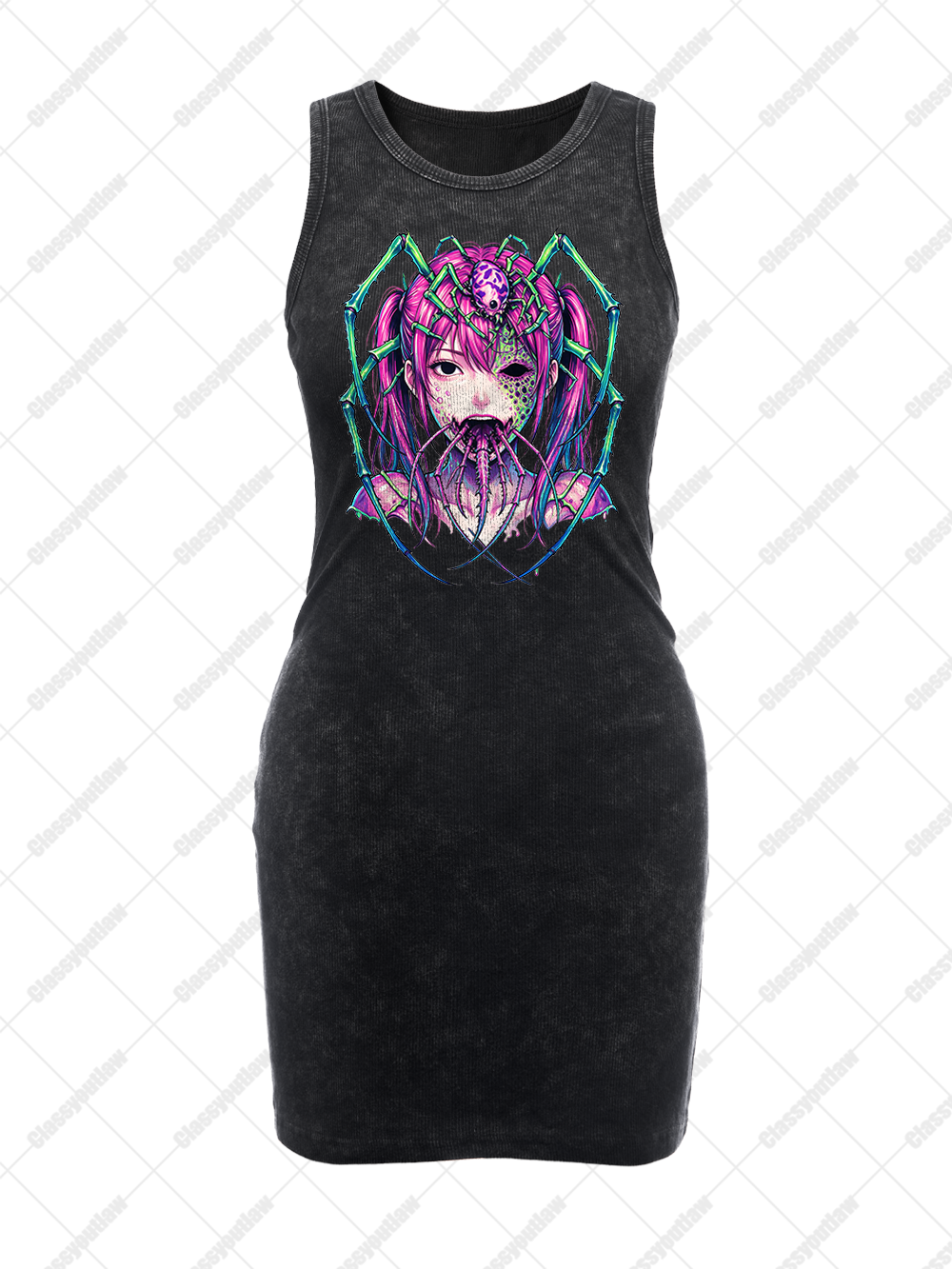 SPIDER GIRL VINTAGE BODYCON TANK DRESS