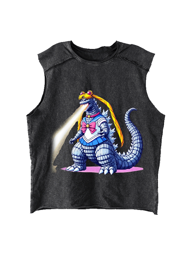 Sailor Dinosaur Distressed Tank Top