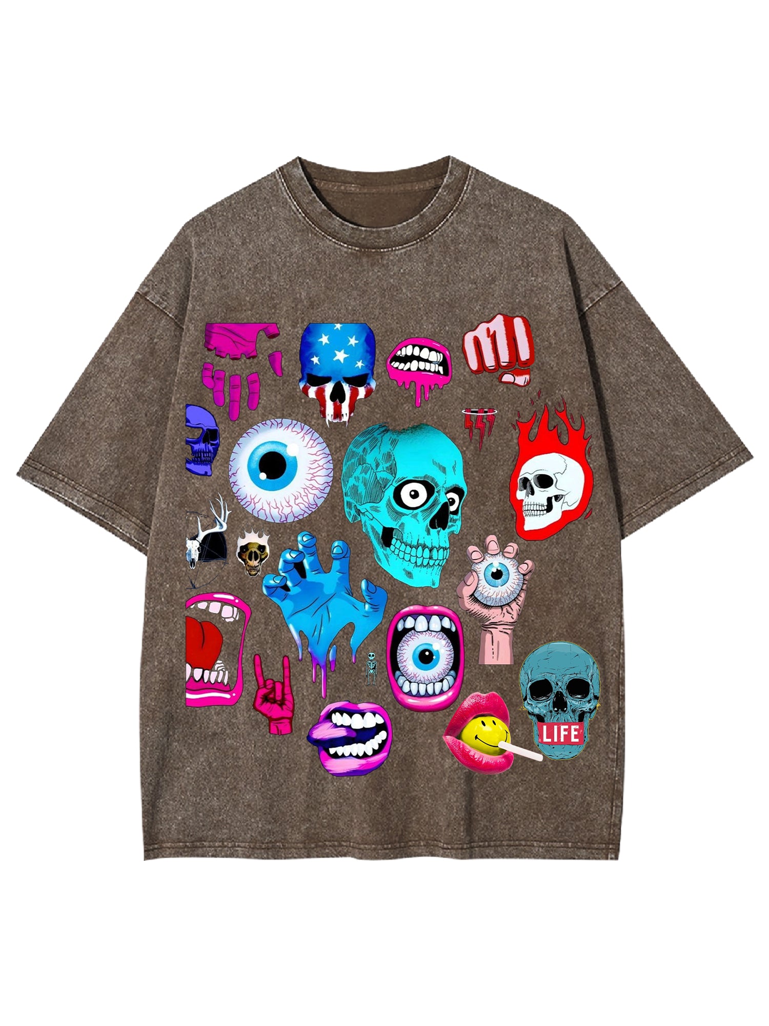 Skull Washed Tshirt-ClassyOutlaw