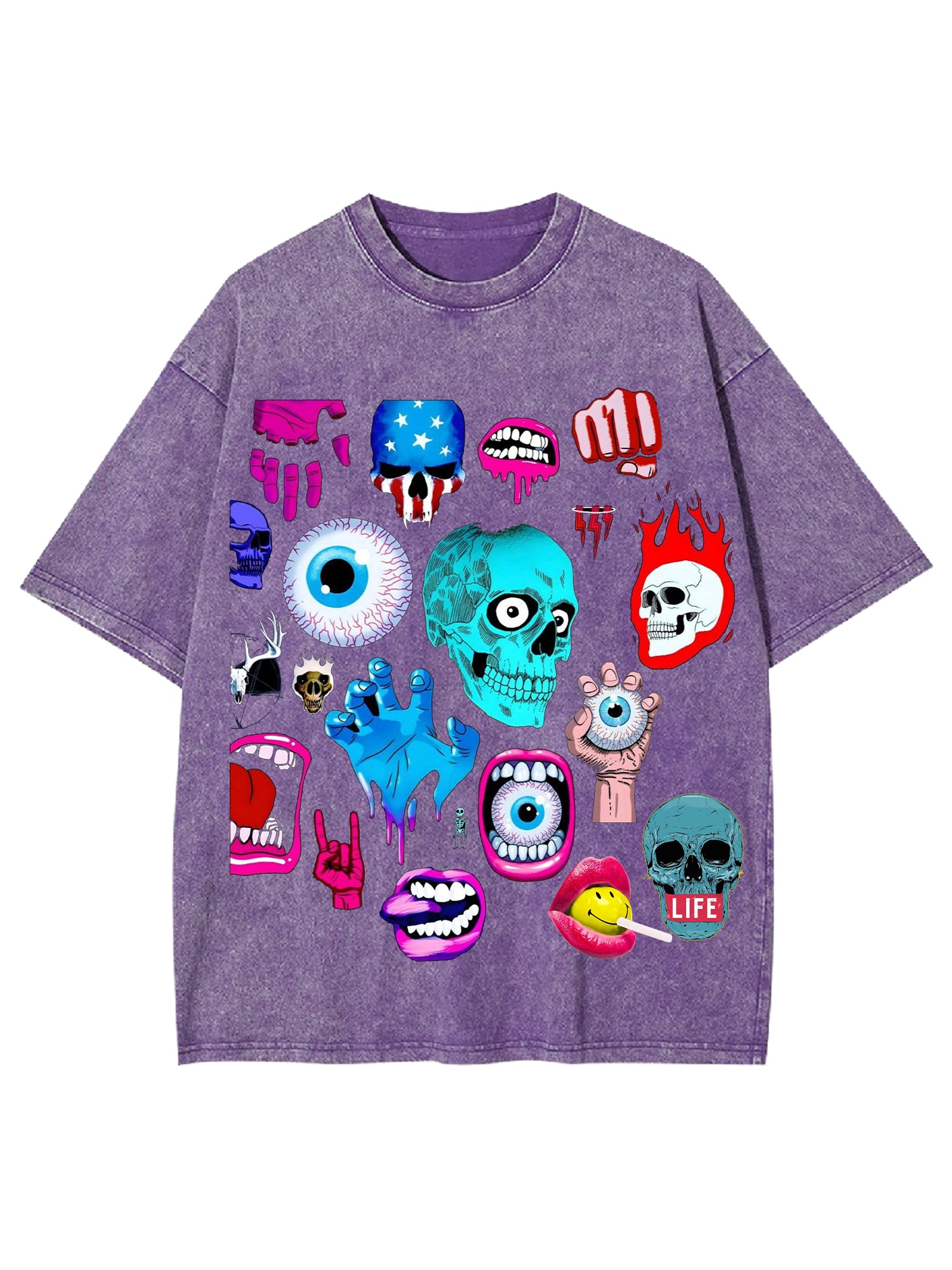 Skull Washed Tshirt-ClassyOutlaw