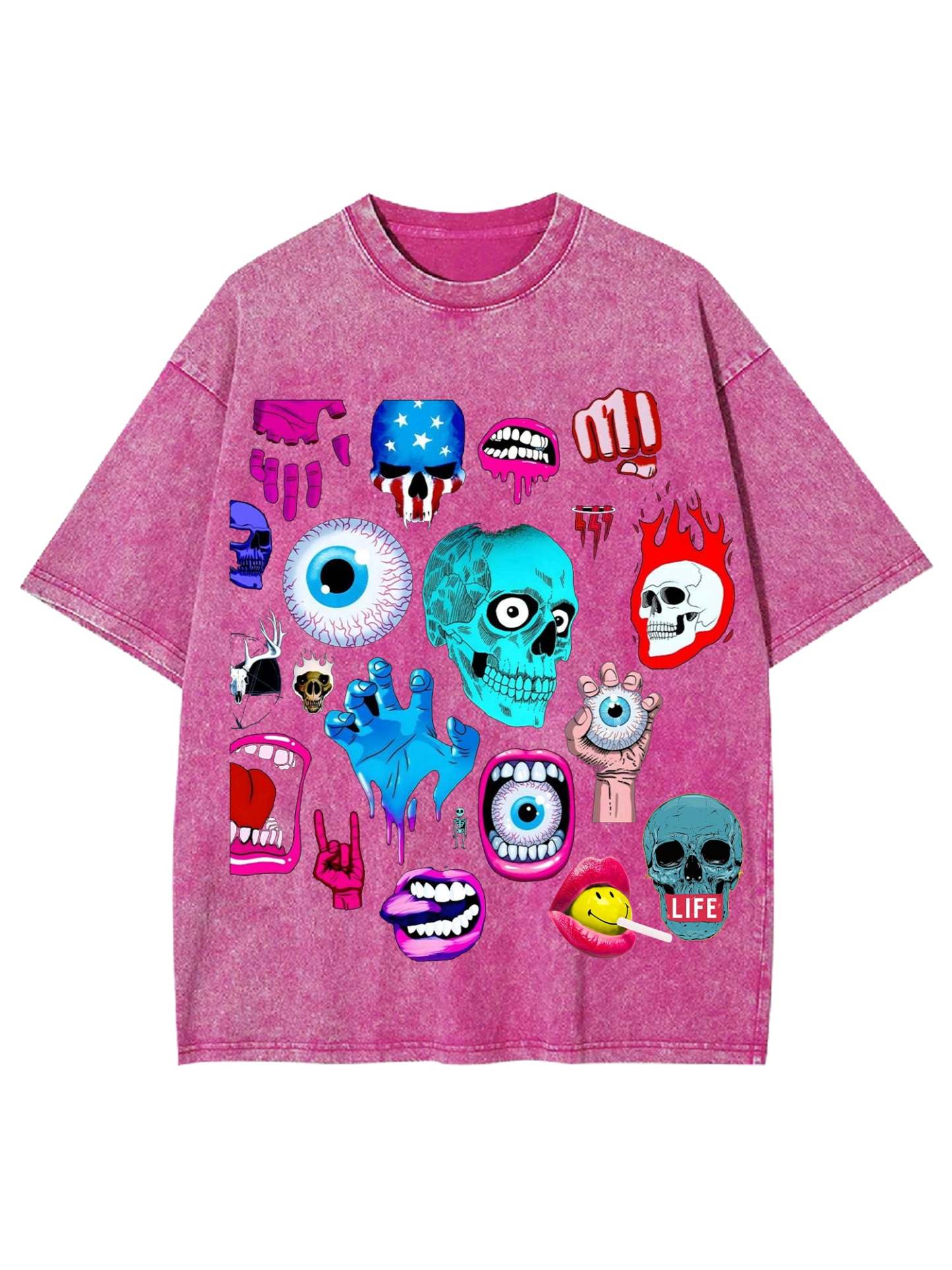 Skull Washed Tshirt-ClassyOutlaw