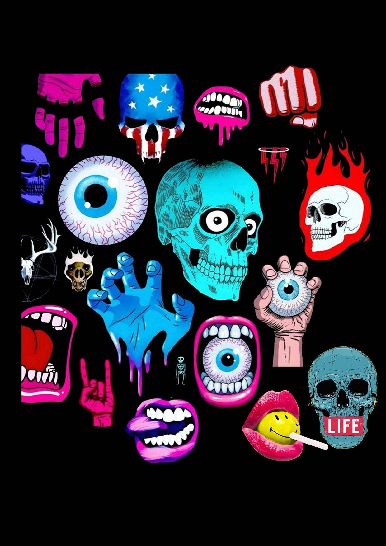 Skull Washed Tshirt-ClassyOutlaw