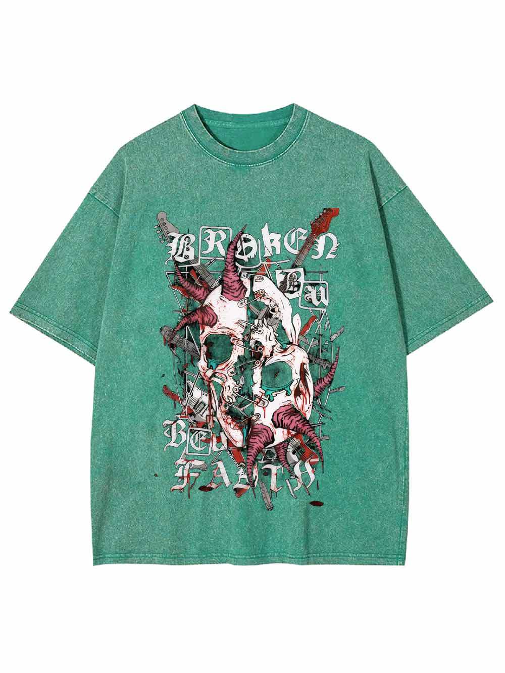 Broken By Faith Washed Tshirt