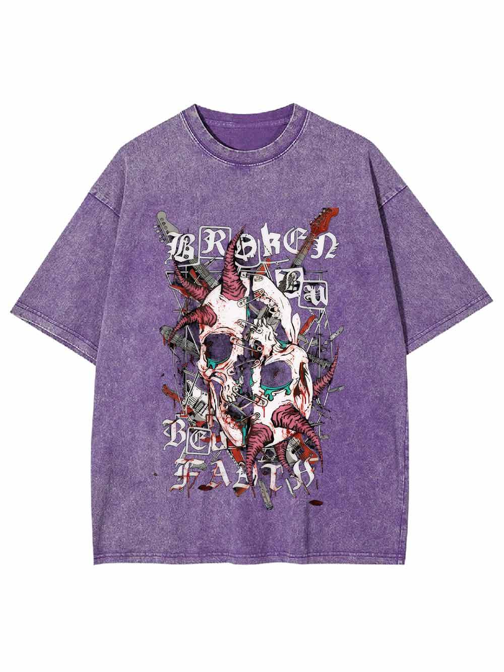 Broken By Faith Washed Tshirt