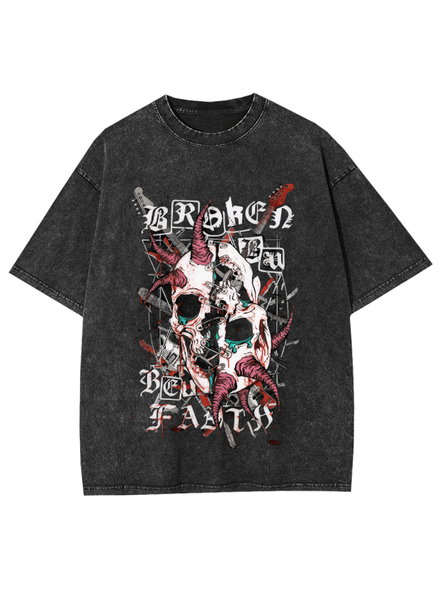 Broken By Faith Washed Tshirt