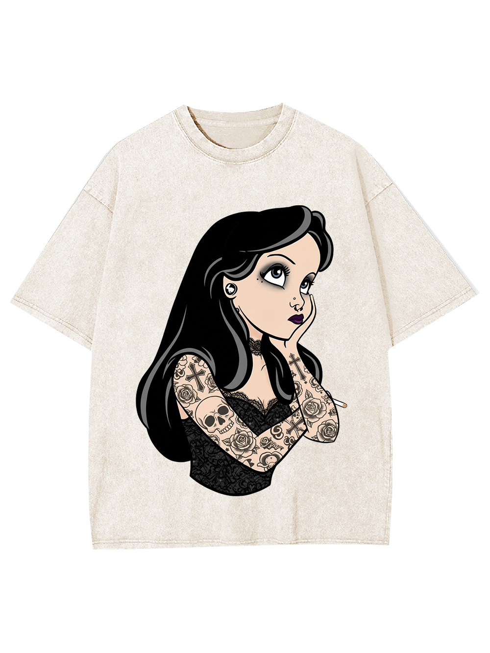 Tattooed Girl Washed Tshirt