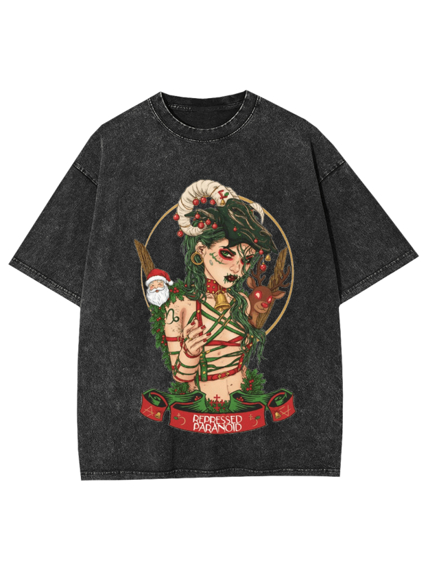 Christmas Witch Washed Tshirt