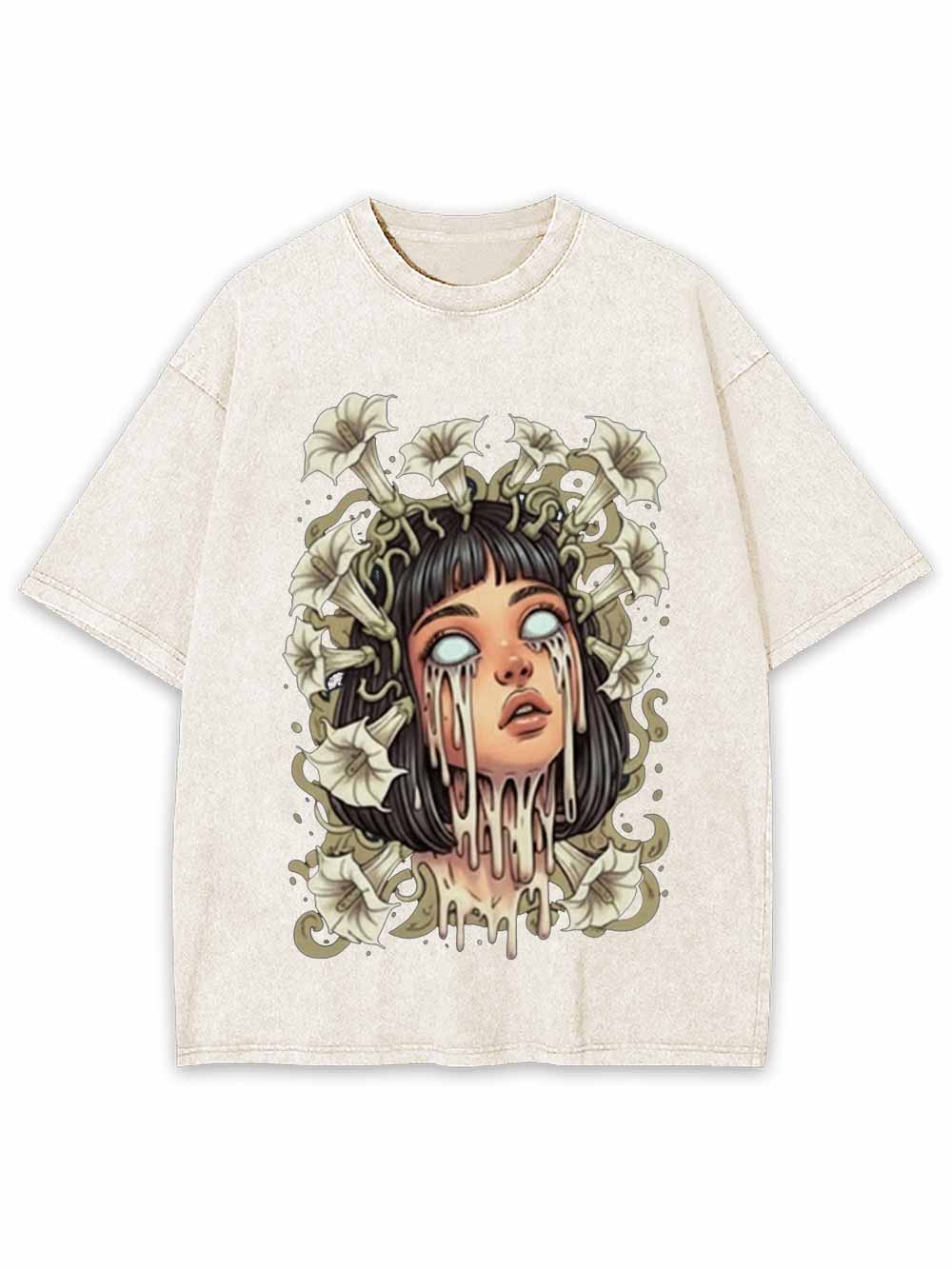 Mandala Melting Girl Washed Tshirt