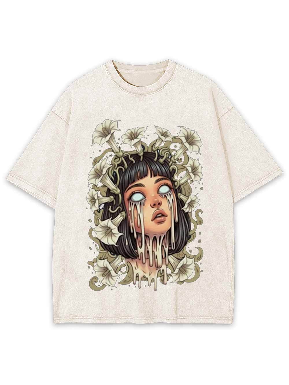 Mandala Melting Girl Washed Tshirt