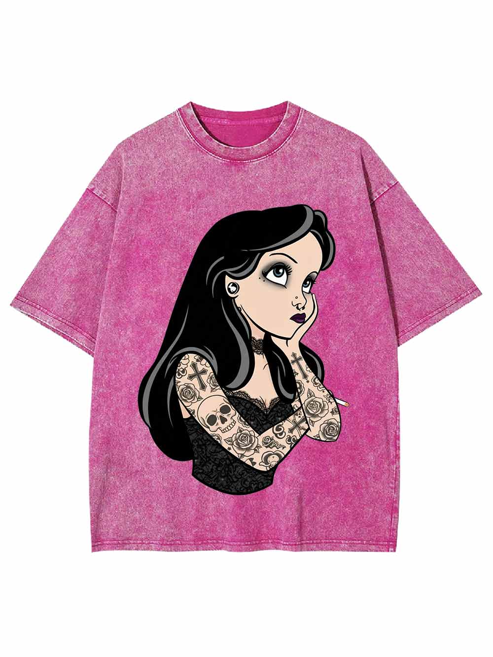 Tattooed Girl Washed Tshirt