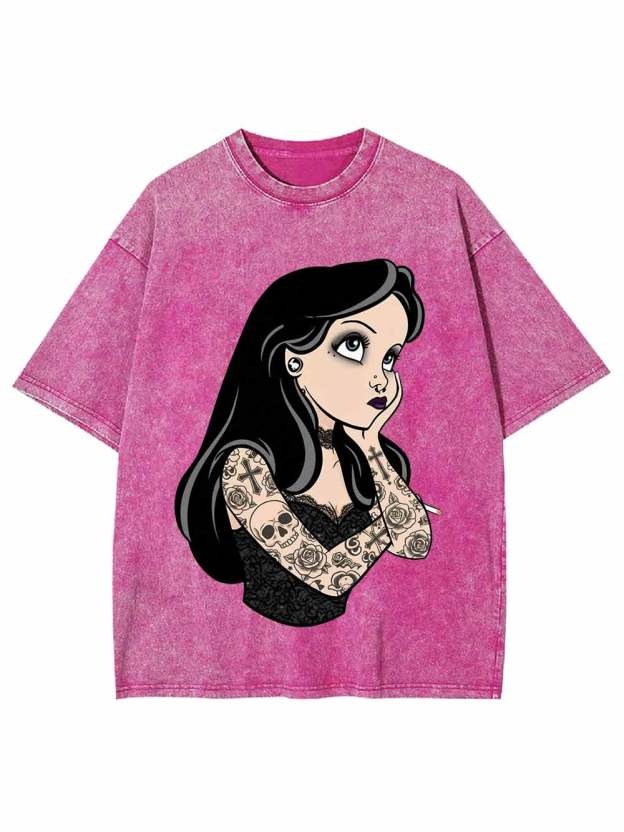 Tattooed Girl Washed Tshirt