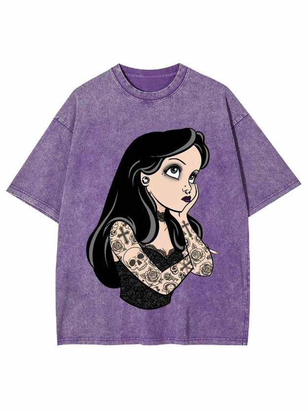 Tattooed Girl Washed Tshirt