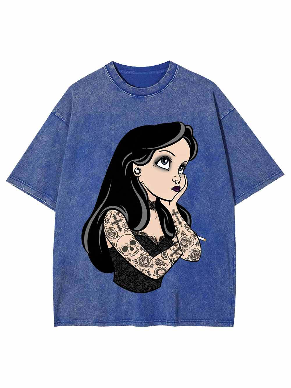 Tattooed Girl Washed Tshirt