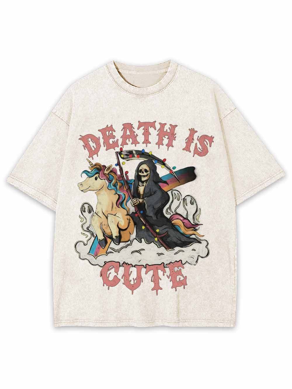 Death Is Cute Washed Tshirt