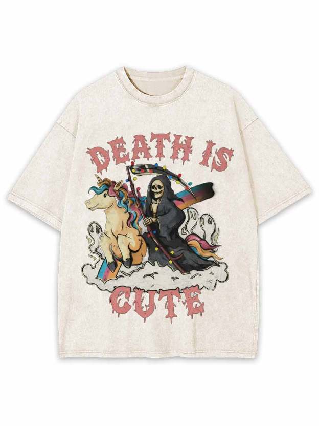Death Is Cute Washed Tshirt