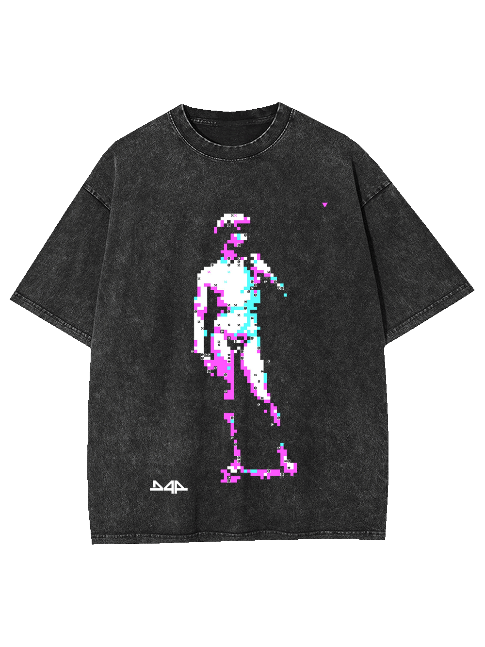 Vaporwave Pixel David Washed Tshirt