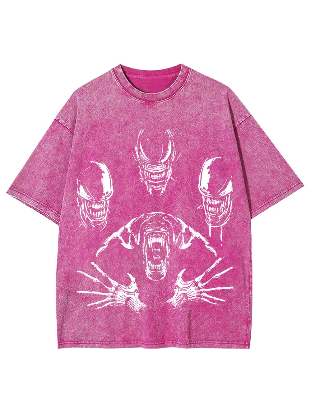 Monster Skeleton Roaring Washed Tshirt