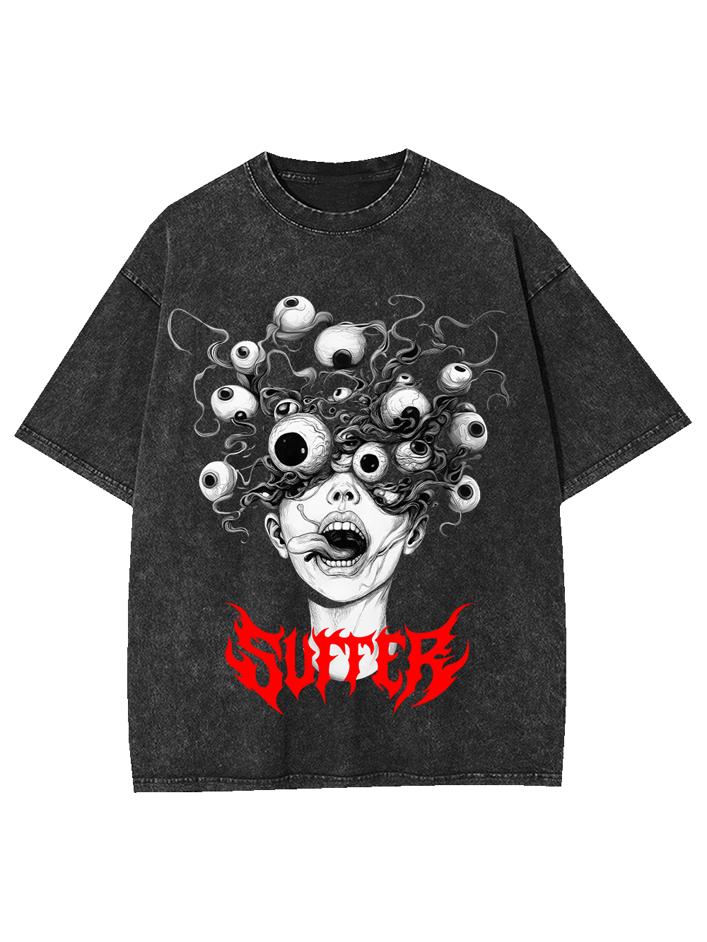 Suffer Weird Eyeball Washed Tshirt