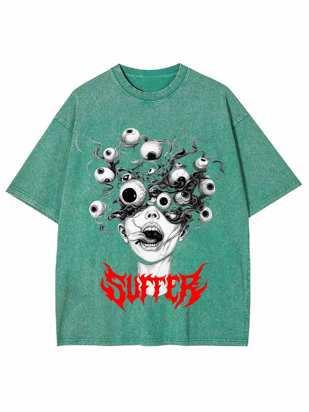 Suffer Weird Eyeball Washed Tshirt
