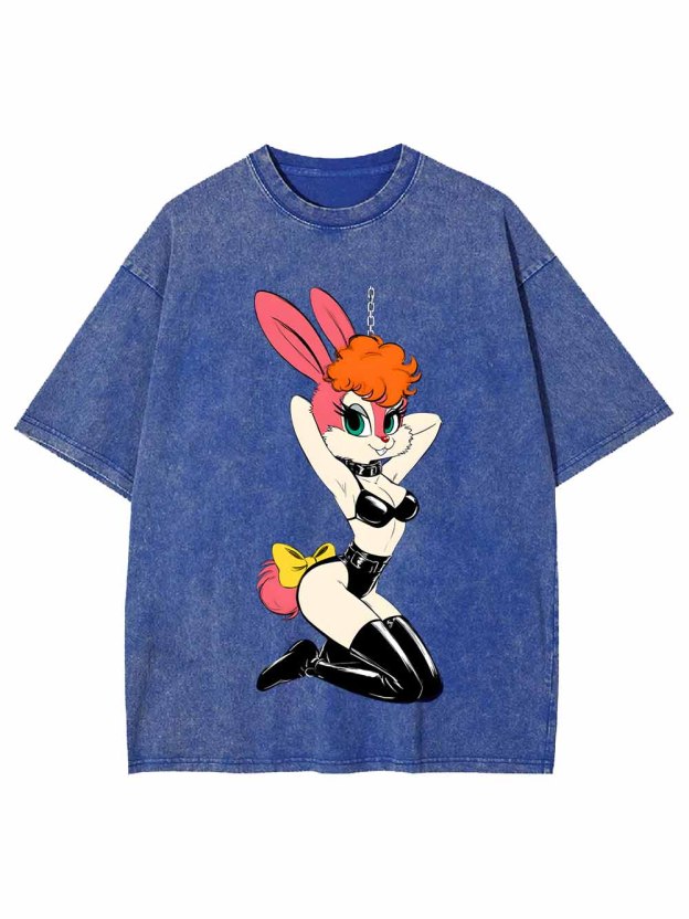 Sexy Bunny Girl Washed Tshirt