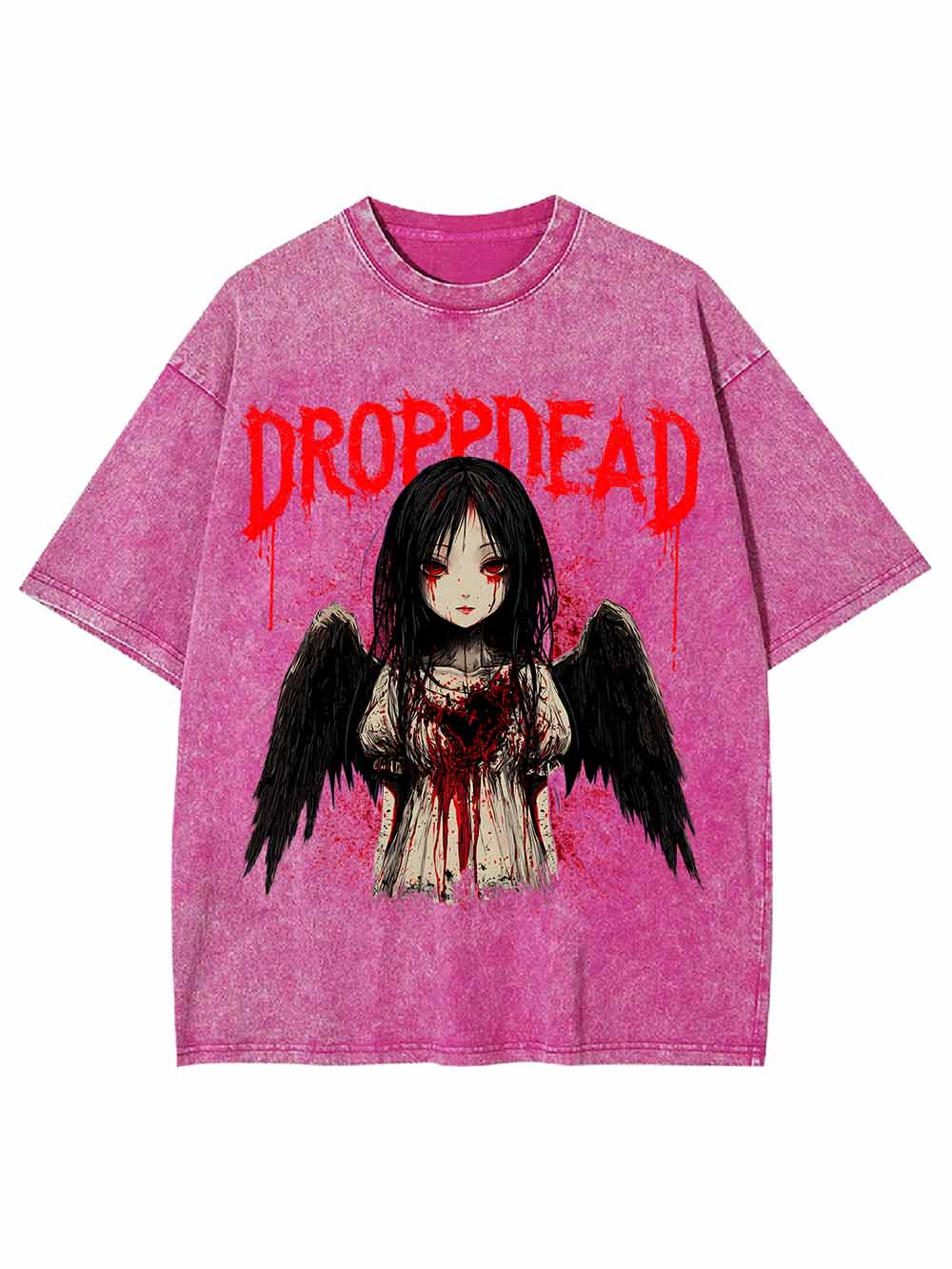 Black Wing Girl Washed Tshirt