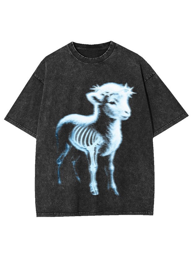 Fluorescent Lamb Washed Tshirt