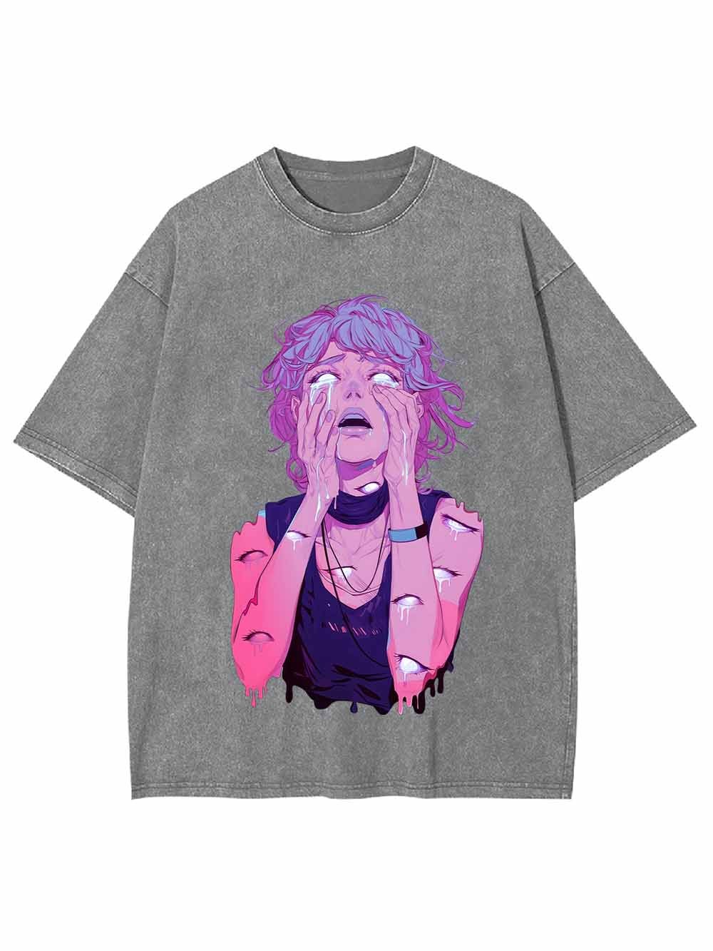 Crying Girl Washed Tshirt