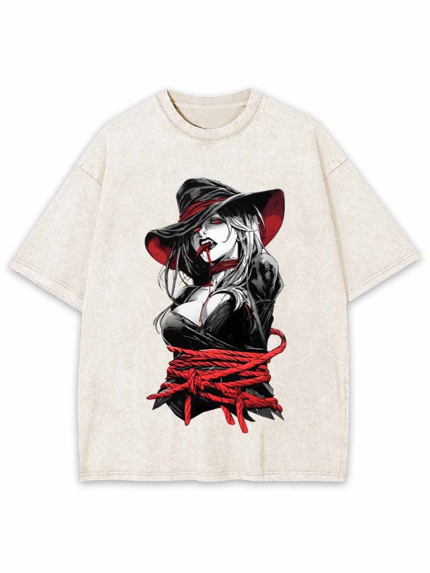 Tie Up Witch Washed Tshirt