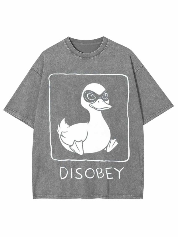 Disobey Duck Washed Tshirt