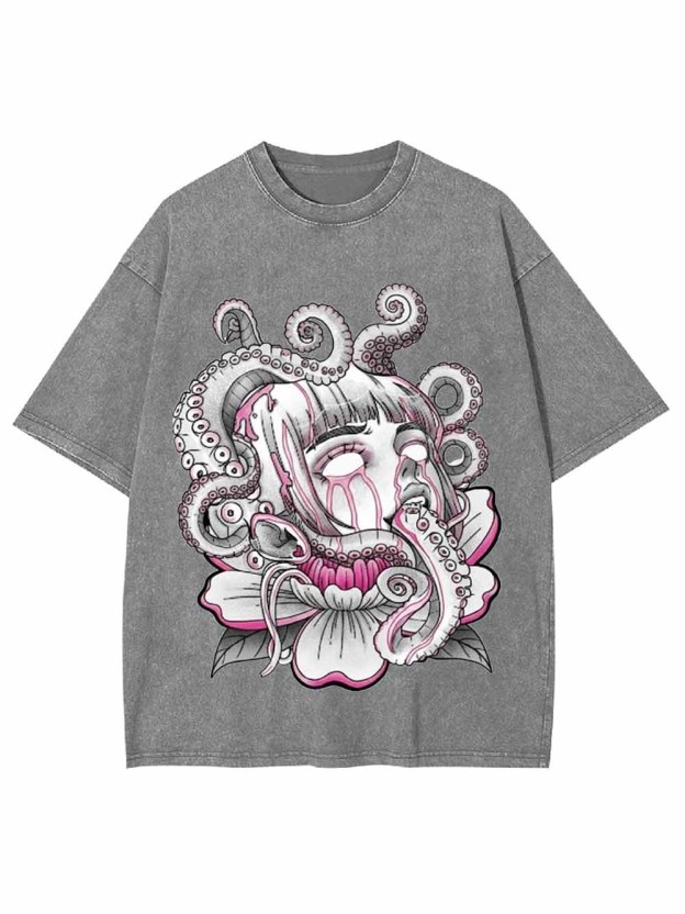 Tentacle Flower Dream Washed Tshirt