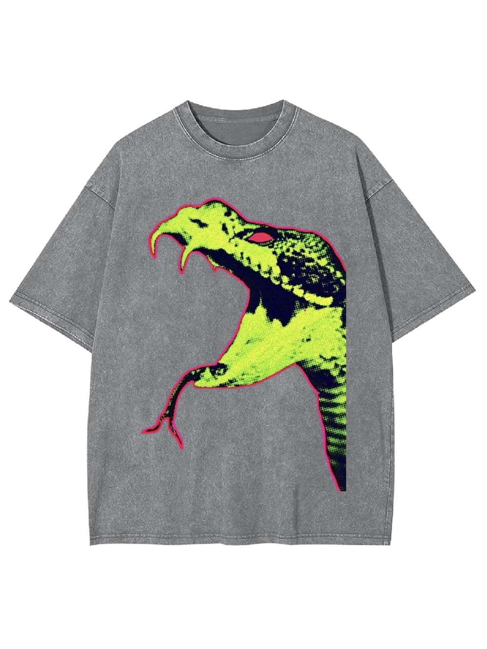 Neon Snake Head Washed Tshirt