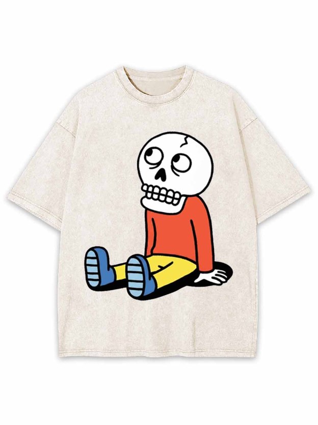 Skeleton Boy Washed Tshirt