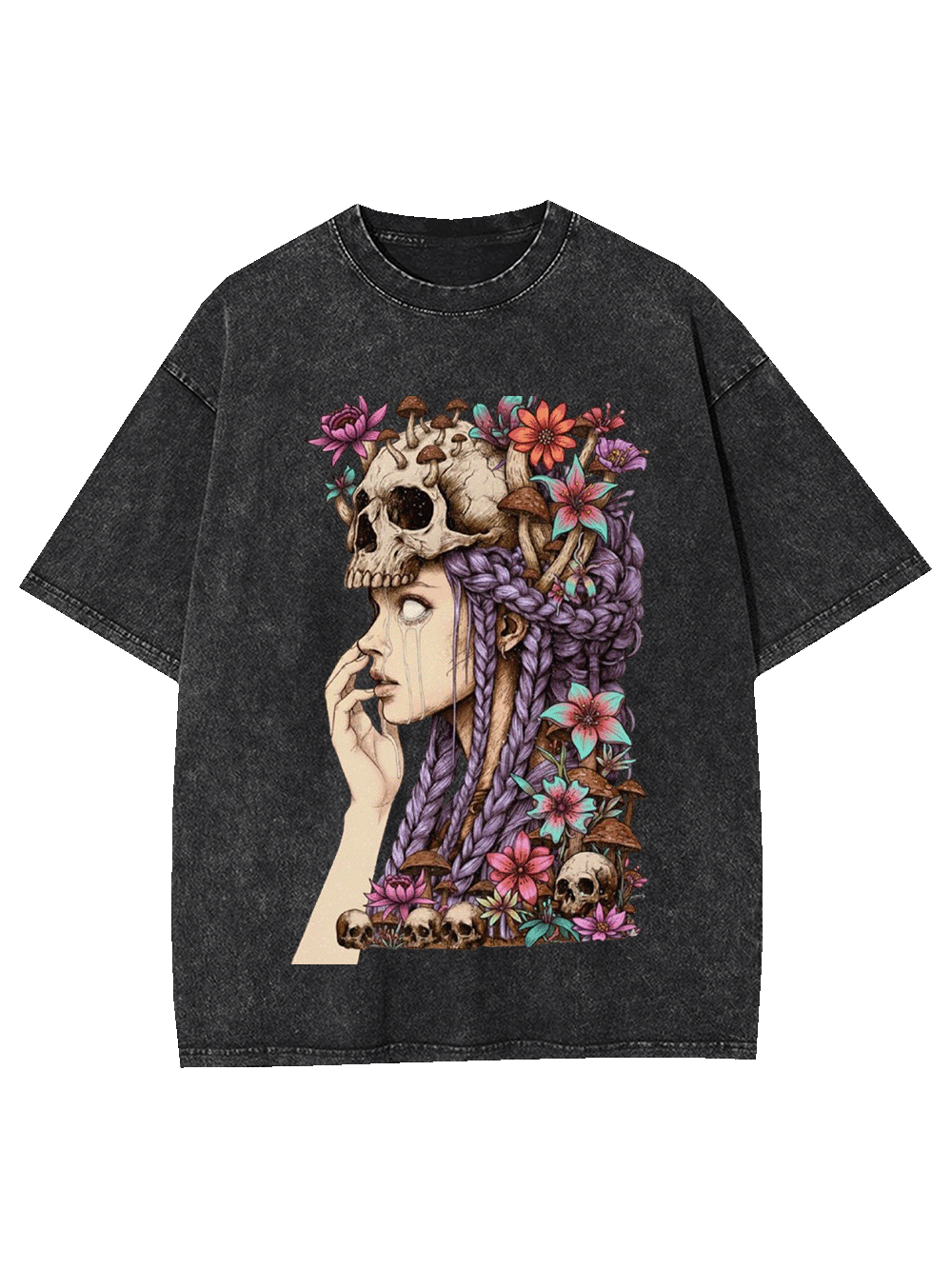 Skull Crown Goddess Washed Tshirt