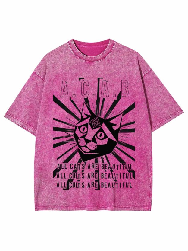 All Cats Are Beautiful Washed Tshirt