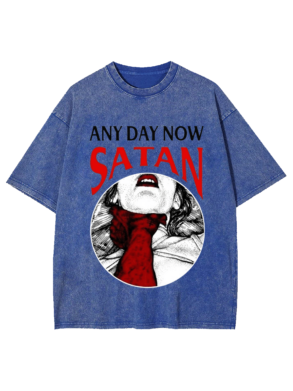 ANY DAY NOW SATAN Washed Tshirt