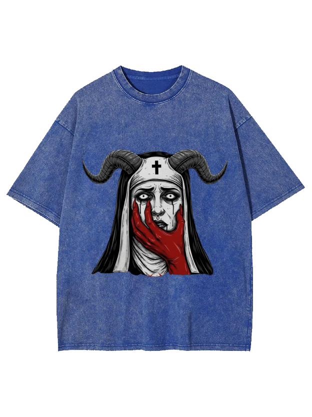Demon Nun Washed Tshirt