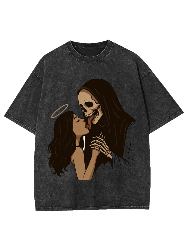 Angels And Skulls Washed Tshirt