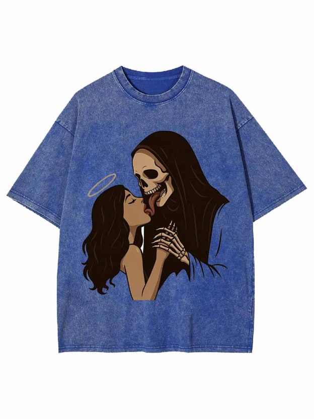 Angels And Skulls Washed Tshirt