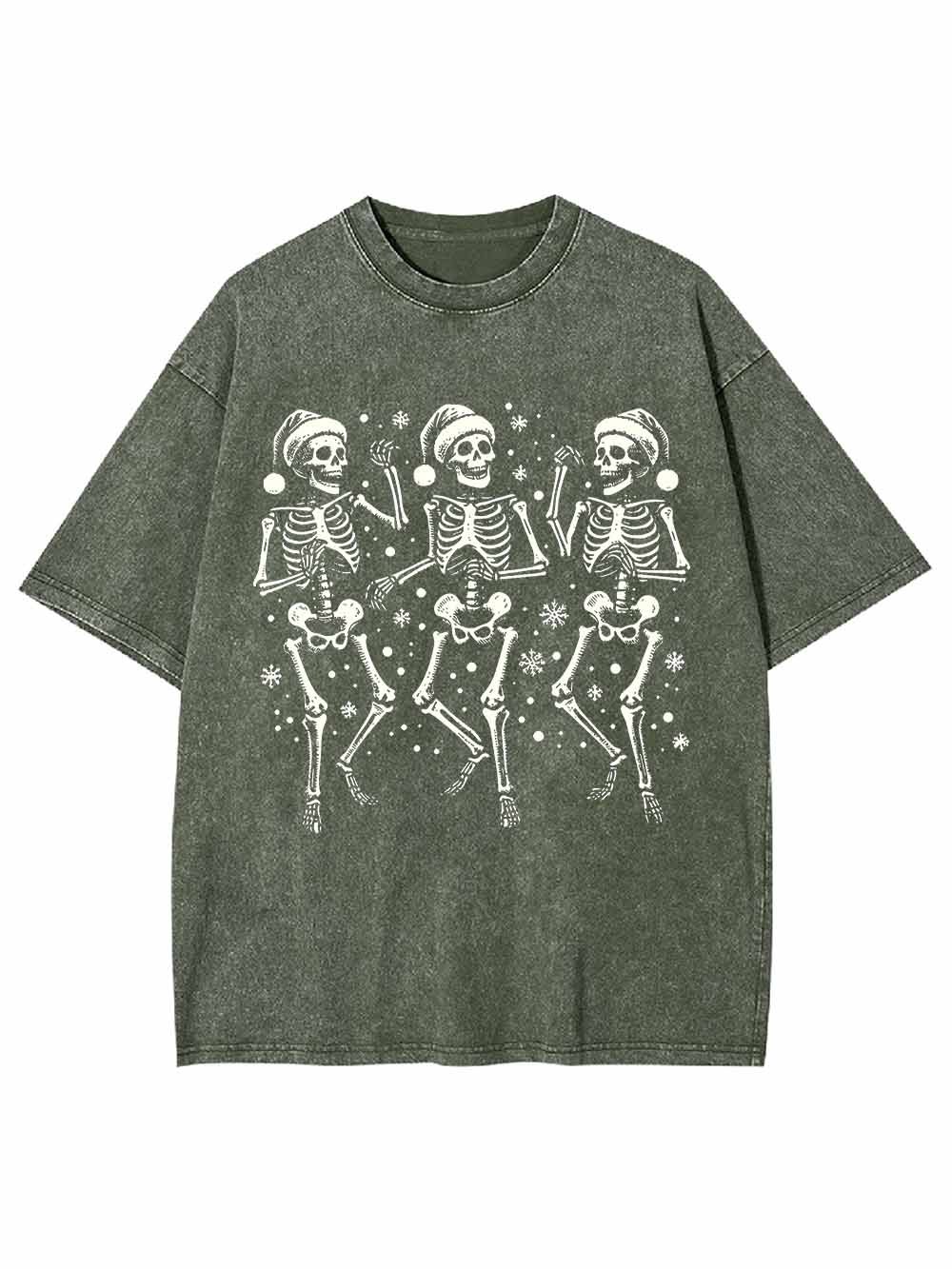 SKELETON Washed Tshirt-ClassyOutlaw Sale