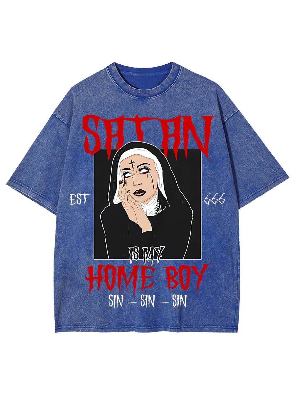Satan Is My Homeboy Washed Tshirt