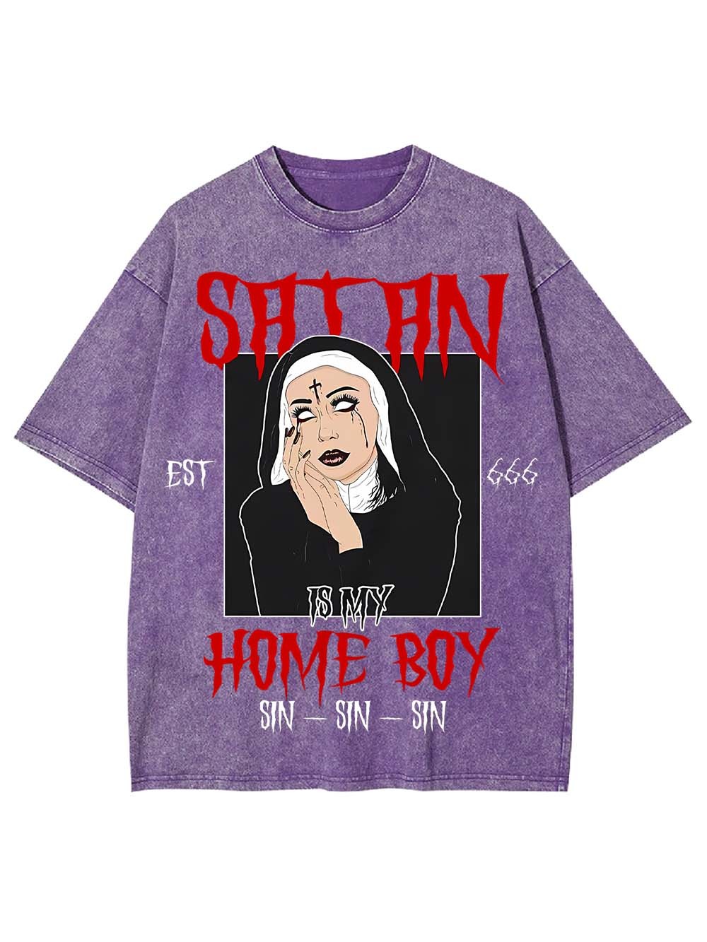 Satan Is My Homeboy Washed Tshirt
