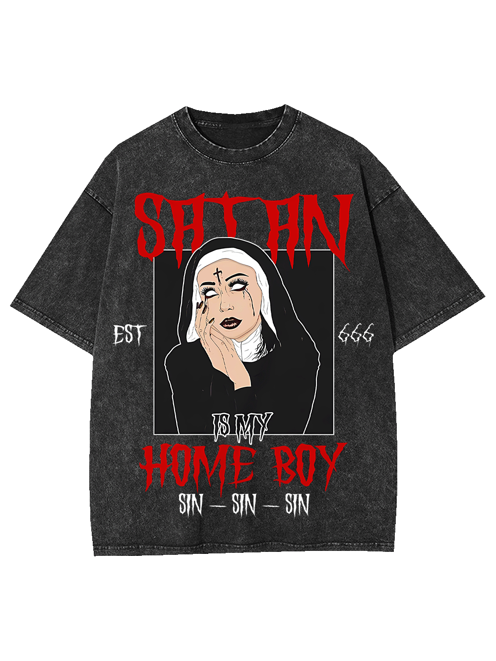 Satan Is My Homeboy Washed Tshirt