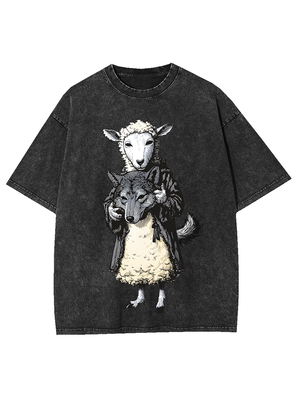 Sheep Wolf Mask Washed Tshirt