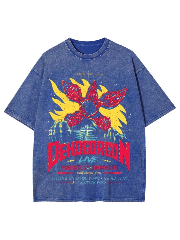Stranger Things Demogorgon Live Washed Tshirt