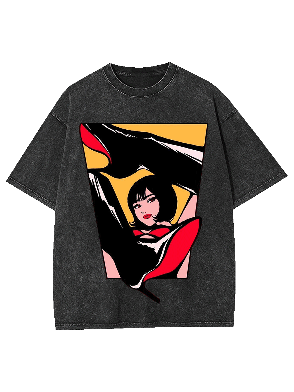 Boots Girl Washed Tshirt-ClassyOutlaw Sale