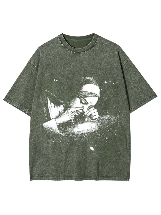 Nun Galaxy Washed Tshirt