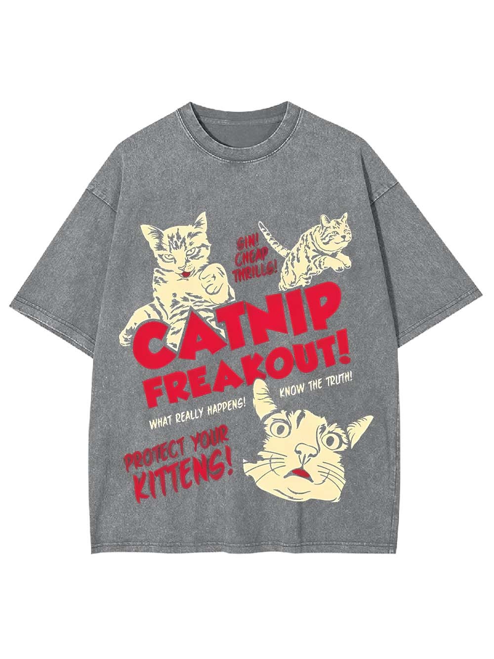 Catnip Freakout! Washed Tshirt