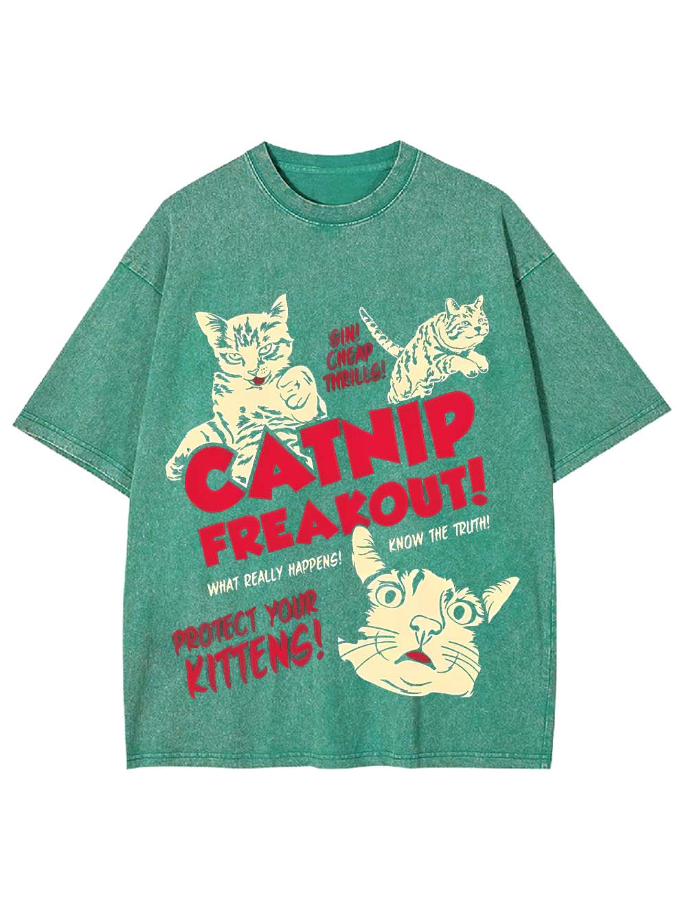 Catnip Freakout! Washed Tshirt
