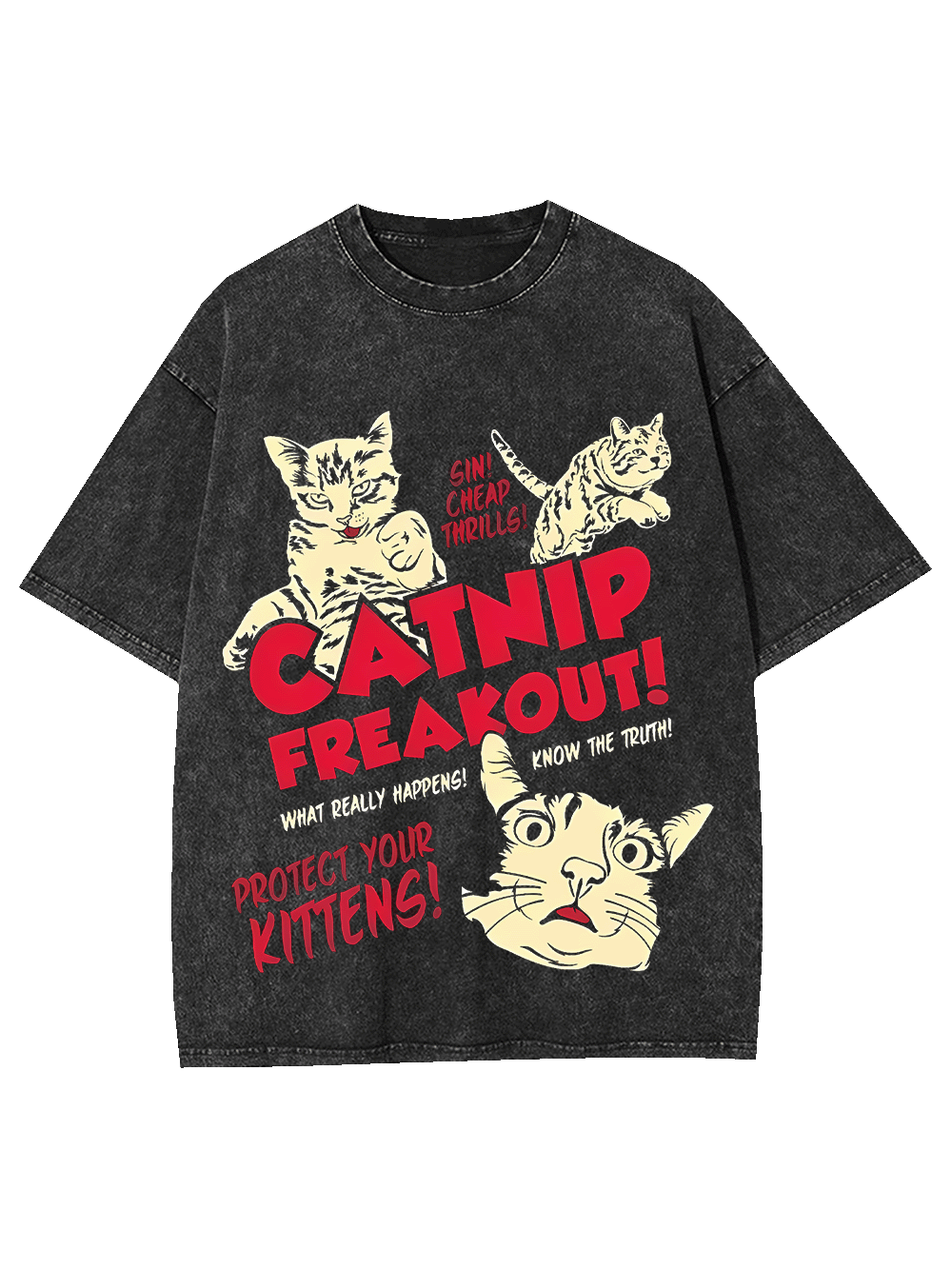 Catnip Freakout! Washed Tshirt